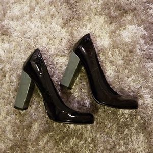 Black with Gray Heels